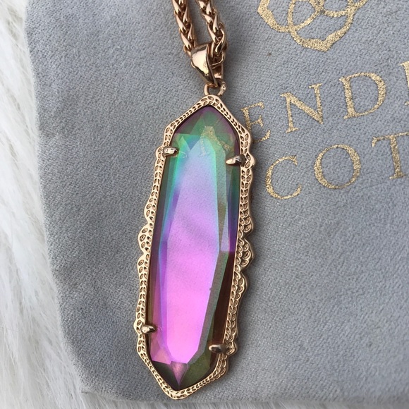 Peach Iridescent Rose gold Frances Necklace - Picture 2 of 3